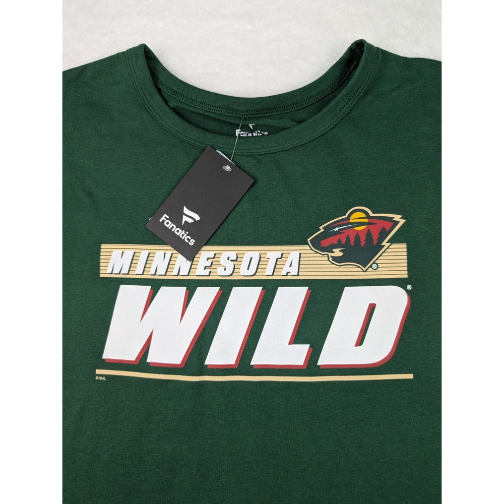 Fanatics Minnesota Wild T-Shirt Men's Size 2XL Green Short Sleeve NHL Hockey New
